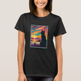 Camiseta Gato Assistindo a um Belo Pôr do Sol O Que é Melho