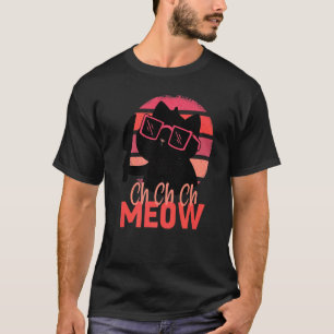Camiseta Gato Assustador de Halloween Meow Faca de Terror