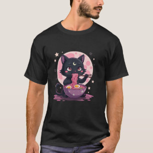 Camiseta Gato assustador Kawaii estética Pastel Goth comend