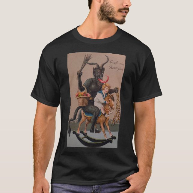 Camiseta Gato Assustador Vom Krampus Demon Natal Demon Kra (Frente)