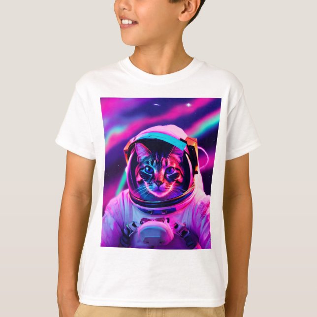 Camiseta gato astronauta (Frente)