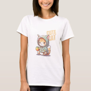 Camiseta Gato astronauta bonito