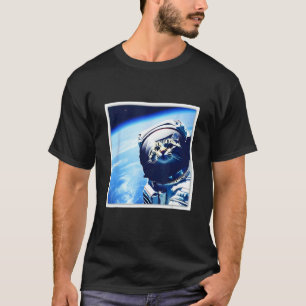 Camiseta gato astronauta espacial