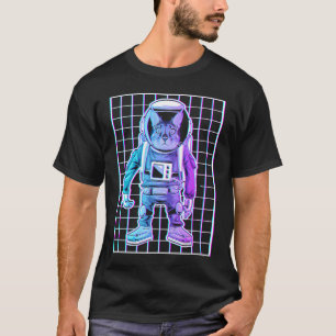 Camiseta Gato Astronauta Estética Indie Grunge Glitch
