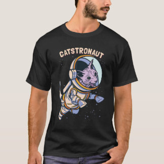 Camiseta Gato Astronauta Gato Crianças Espaço Astronauta