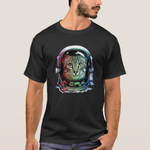 Camiseta Gato Astronauta Gato Espacial Retro 8