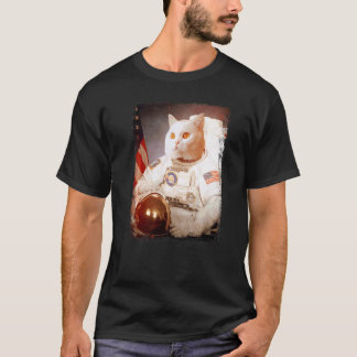 Camiseta Gato Astronauta Lua Missão Espacial Animal Astrona