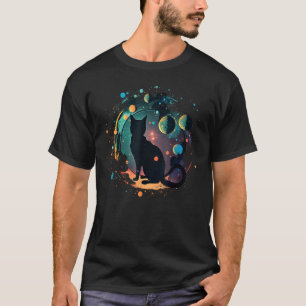 Camiseta Gato Astronauta ou Gato Espacial Divertido no Gato