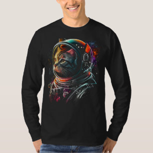 Camiseta Gato Astronauta ou Gato Espacial Engraçado na Galá
