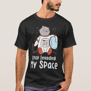 Camiseta Gato Astronauta Roncando no Espaço Gato Espaçonave