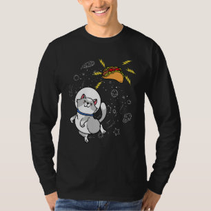 Camiseta Gato Astronauta Space Galaxy Taco Comida mexicana