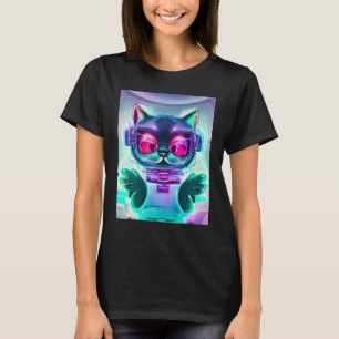 Camiseta Gato astronauta Tee Space cat Tee para homens, mul