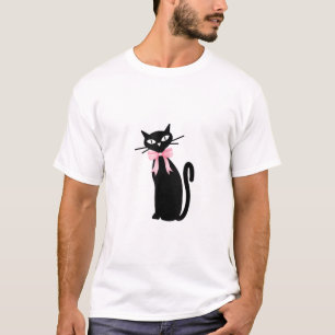 Camiseta Gato Atômico Com Gato De Gato De Arco Rosa, Gatinh