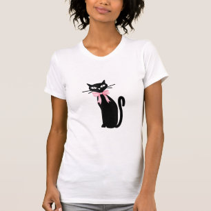 Camiseta Gato Atômico Com Gato De Gato De Arco Rosa, Gatinh