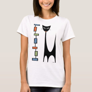 Camiseta Gato Atômico com Retângulos Mod 1