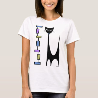 Camiseta Gato Atômico com Retângulos Mod 2