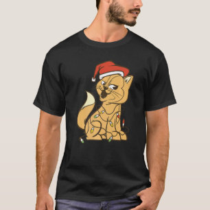 Camiseta Gato atrevido com suas luzes de fada Premium