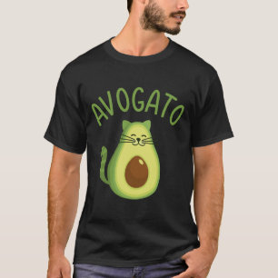 Camiseta Gato Avogato Engraçado Para Amante De Abacate E Ci
