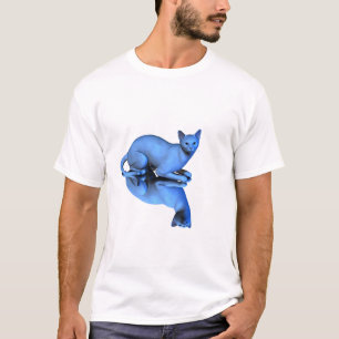 Camiseta Gato azul