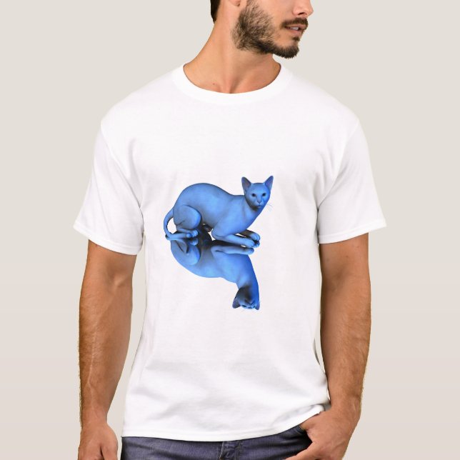 Camiseta Gato azul (Frente)