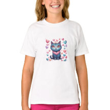 Gato Azul Bonito Com Gato De Coração | Kawaii Vale