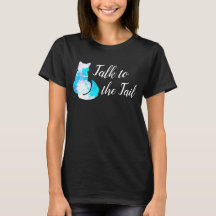 Gato Azul Rosa Branco Abstrato Fale com o Rabo