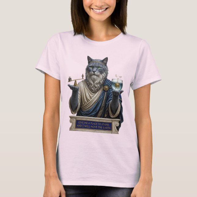 Camiseta Gato Azul Russo Arquimedes (Frente)