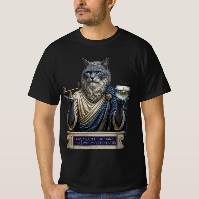 Camiseta Gato Azul Russo Arquimedes (Frente)