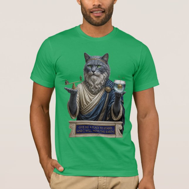 Camiseta Gato Azul Russo Arquimedes (Frente)