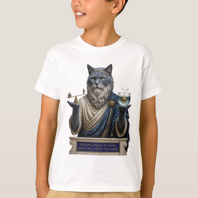 Camiseta Gato Azul Russo Arquimedes (Frente)