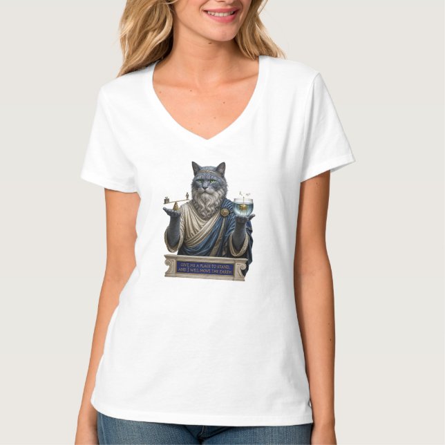 Camiseta Gato Azul Russo Arquimedes (Frente)