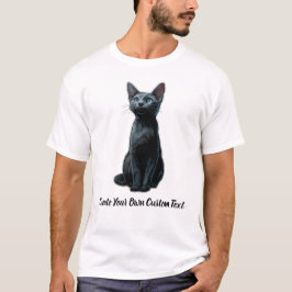 Camiseta Gato Azul Russo Crie Seu Próprio Texto Personaliza