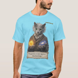 Camiseta Gato Azul Russo Einstein - Imaginação