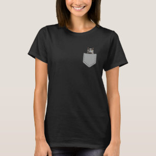 Camiseta Gato Azul Russo Engraçado No Seu Bolso