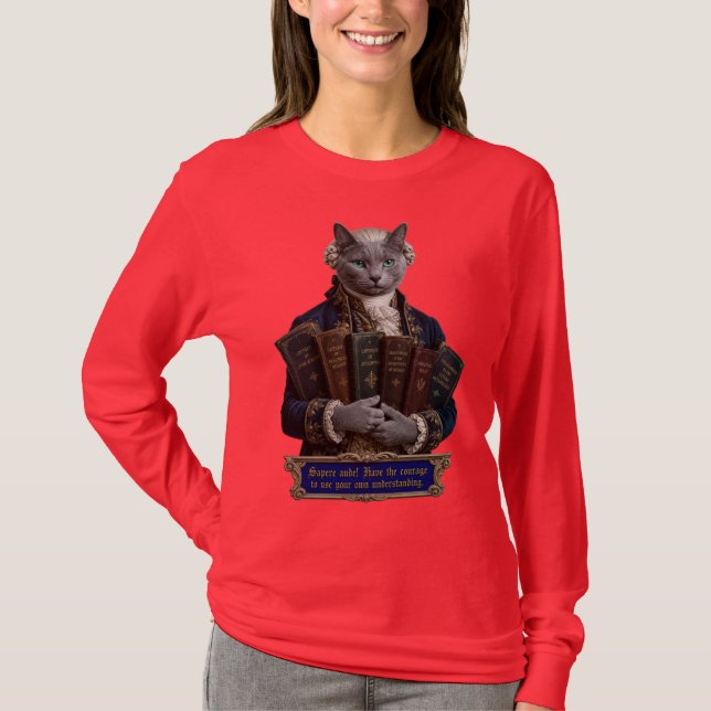 Camiseta Gato Azul Russo Immanuel Kant (Frente)