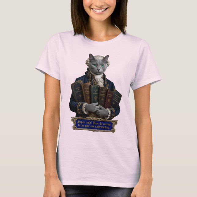 Camiseta Gato Azul Russo Immanuel Kant (Frente)