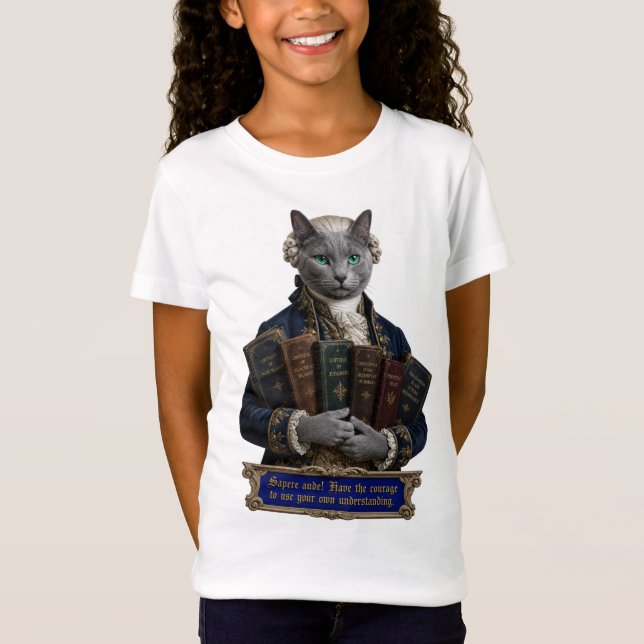 Camiseta Gato Azul Russo Immanuel Kant (Frente)