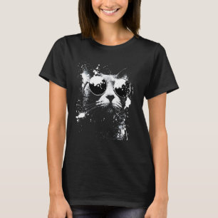 Camiseta Gato Azul Russo Legal com Óculos de Sol Salpico Br