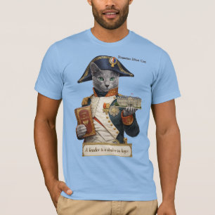 Camiseta Gato Azul Russo Napoleão Bonaparte