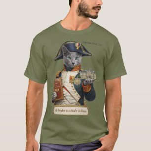 Camiseta Gato Azul Russo Napoleão Bonaparte