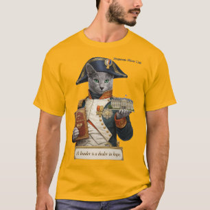 Camiseta Gato Azul Russo Napoleão Bonaparte