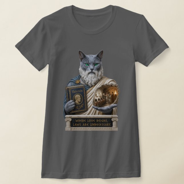 Camiseta Gato Azul Russo Plato (Postura )