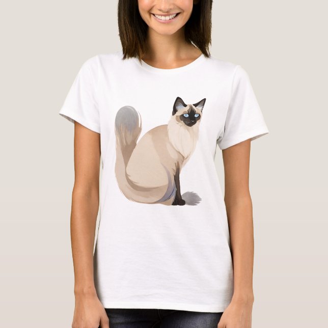 Camiseta gato balinês (Frente)
