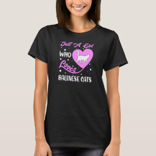 Camiseta Gato Balinês em Formato de Coração Apenas Uma Garo