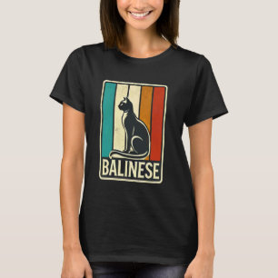 Camiseta Gato Balinês Raça Gato Amante Animal Pet Gatinho M