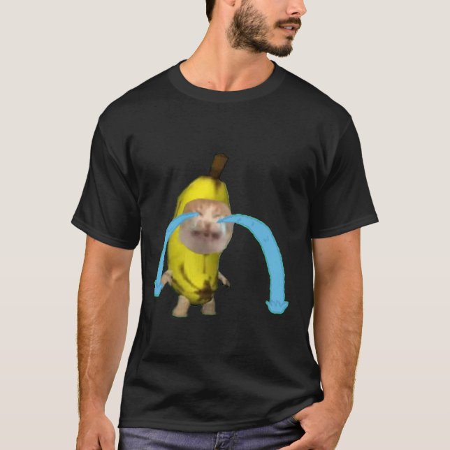 Camiseta gato banana chorando (Frente)