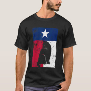 Camiseta Gato Bandeira do Texas Homens Mulheres