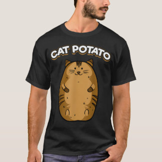 Camiseta Gato Batata Engraçado Fofo Gordo Batata Felino