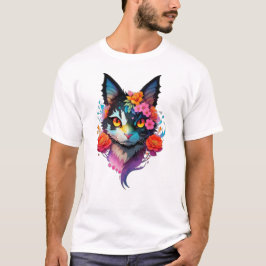 Camiseta Gato "BATCAT" engraçado, bonito, com orelhas de mo
