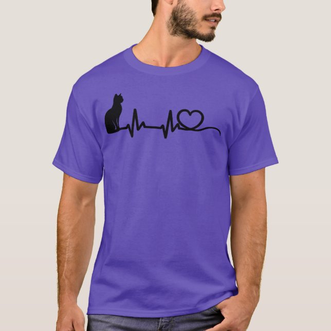 Camiseta gato batido do coração (Frente)